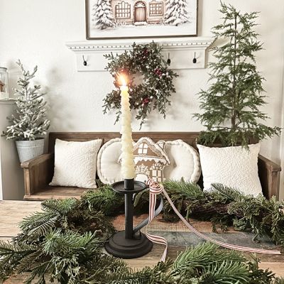 Unscented Tree Shaped Eggnog Taper Candle