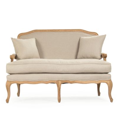 Upholstered Oak Framed Settee