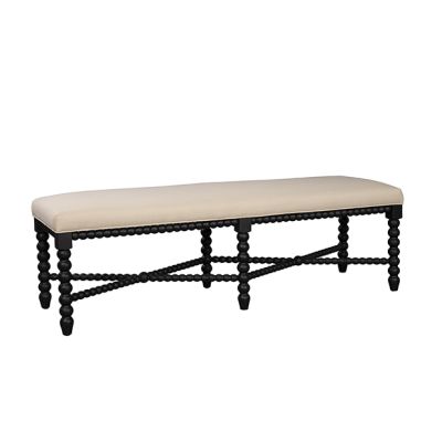 Upholstered Spindle Leg Bench