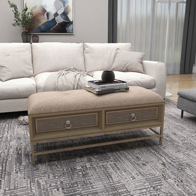 Upscale Cottage Storage Bench