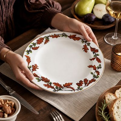 Vagabond House Fall Acorn Bone China Dinner Plate
