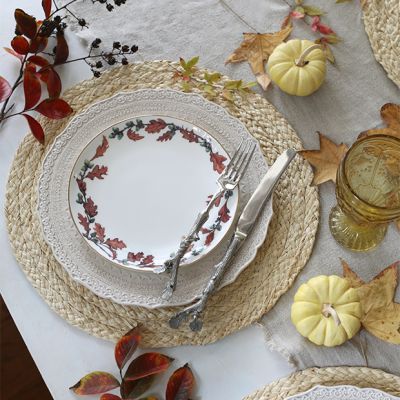 Vagabond House Fall Acorn Bone China Salad Plate