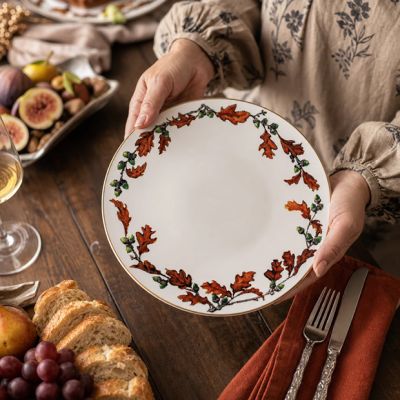 Vagabond House Fall Acorn Bone China Salad Plate