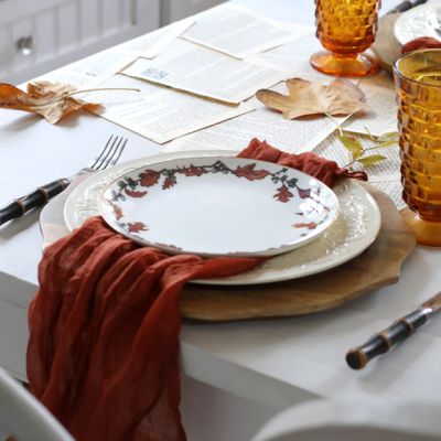 Vagabond House Fall Acorn Bone China Plate