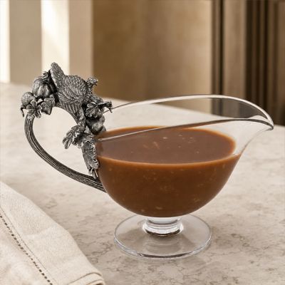 Vagabond House Harvest Turkey Glass Gravy Boat
