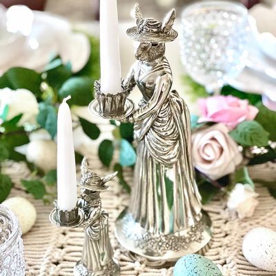 Vagabond House Lady Hare Pewter Candlestick