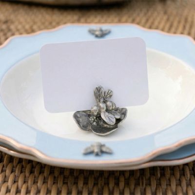 Vagabond House Pewter Bee Place Card Holder