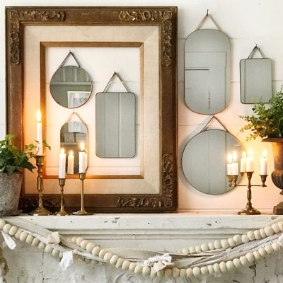 Velvet Edged Mirror Collection Set of 6