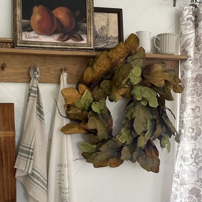Velvet Faux Maple Leaf Decorative Wreath