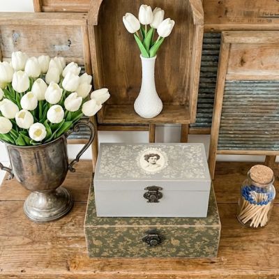 Victorian Inspired Decorative Storage Box Set of 2