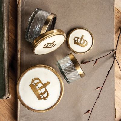 Victorian Inspired Lidded Trinket Jars Set of 3