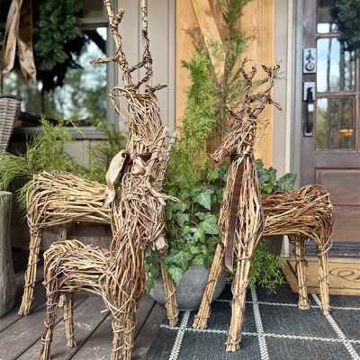 Vine Reindeer Statue