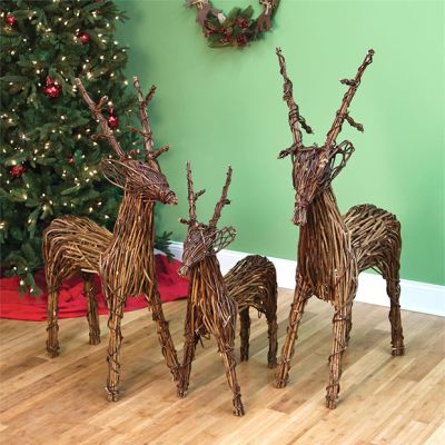 Vine Reindeer Statue