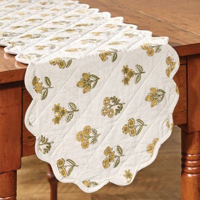 Vintage Florals Quilted Table Runner