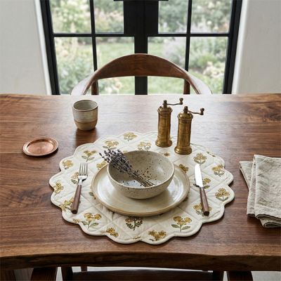 Vintage Florals Scalloped Placemat