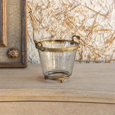 Vintage Glamour Footed Glass Bucket