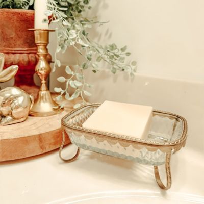 Vintage Glamour Glass Soap Dish