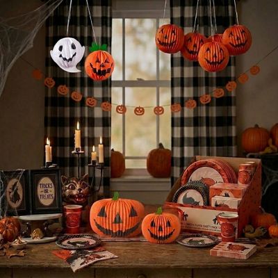 Vintage Halloween Paper Party Decoration Bundle