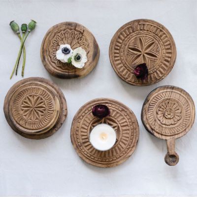 Vintage Hand Carved Wood Bread Board