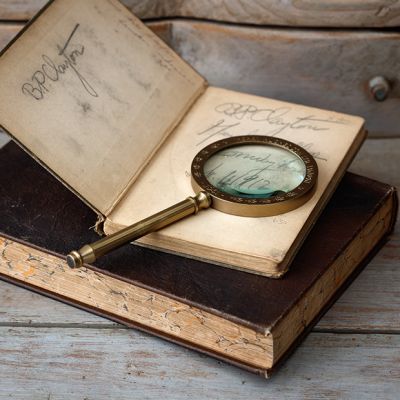 Vintage Inspired Brass Magnifying Glass