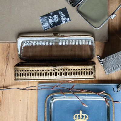 Vintage Inspired Brass Trinket Box