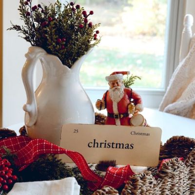 Vintage Inspired Christmas Flashcard Set of 6