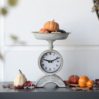 Vintage Inspired Decorative Metal Scale Clock