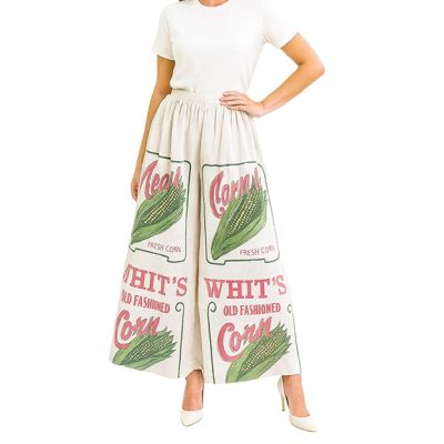 Vintage Inspired Feed Sack Corn Cotton Pants