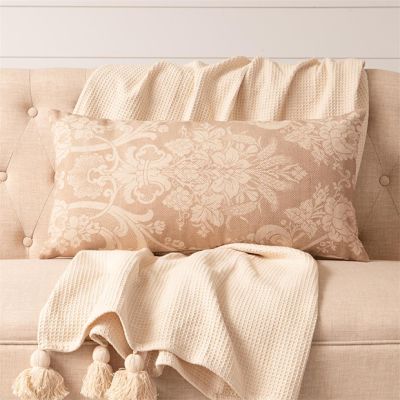 Vintage Inspired Floral Lumbar Pillow