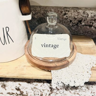 Vintage Inspired Handmade Mini Flashcard Set of 8