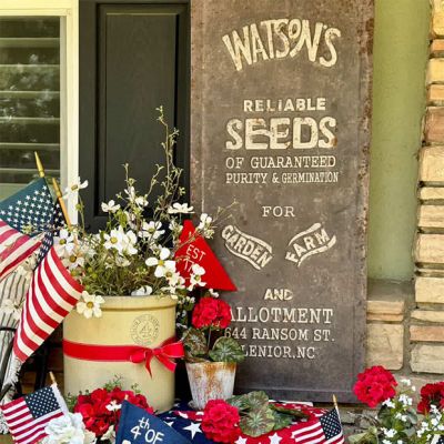 Vintage Inspired Seed Advertising Sign