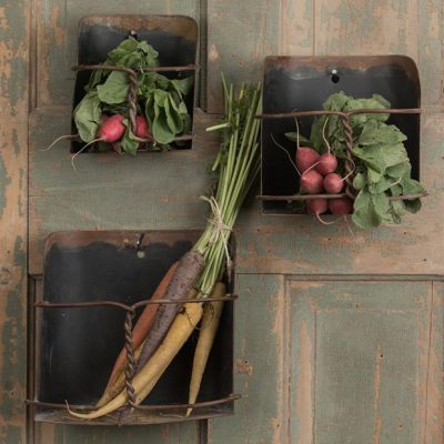 Vintage Inspired Wall Pocket Collection Set of 3