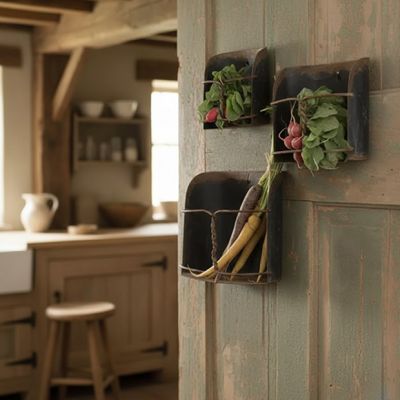 Vintage Inspired Wall Pocket Collection Set of 3