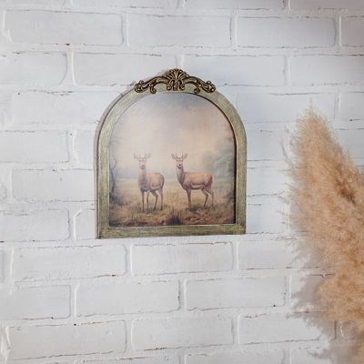 Vintage Inspired Woodland Bucks Framed Wall Art