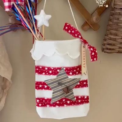Vintage Linen Liberty Hanging Decor