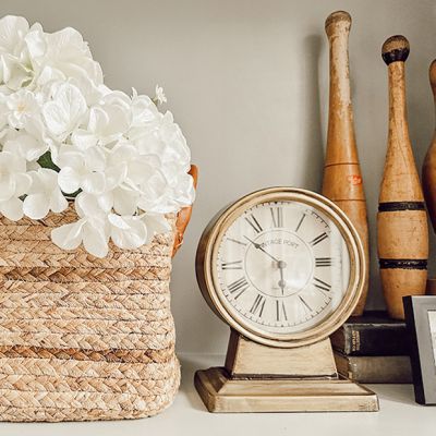 Vintage Port Gold Finish Mantel Clock