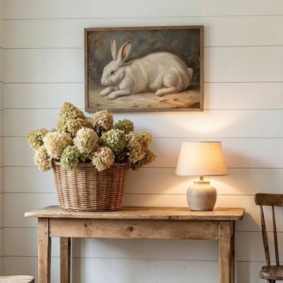 Vintage Rabbit Framed Wall Art