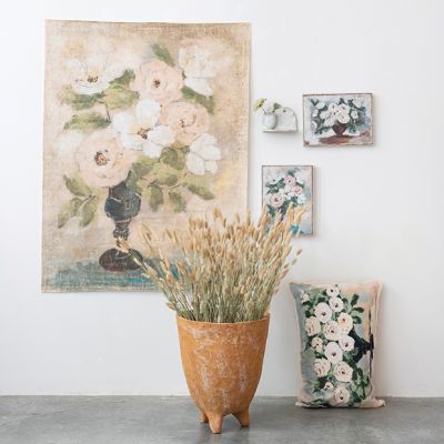 Vintage Reproduction Flowers In Vase Wall Paper Print