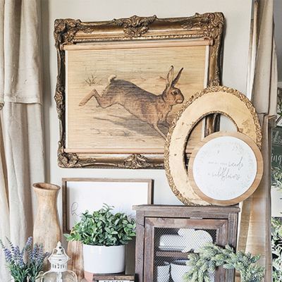Vintage Reproduction Hanging Rabbit Scroll
