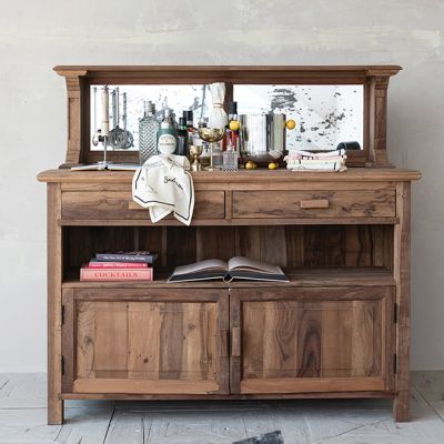Vintage Reproduction Mirror Back Sideboard