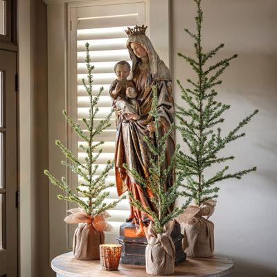 Vintage Reproduction Virgin Mary and Child Statue