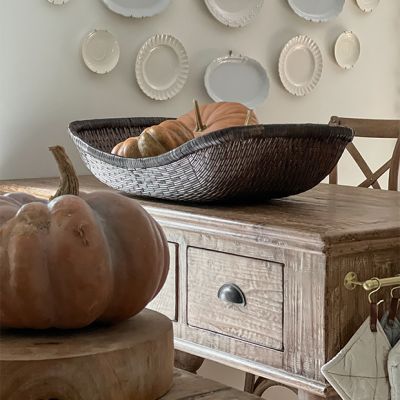 Vintage Reproduction Woven Wicker Basket