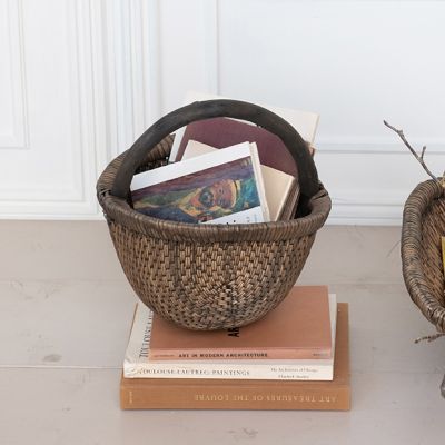Vintage Reproduction Woven Wicker Basket
