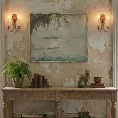 Vintage Style Swan Wall Art