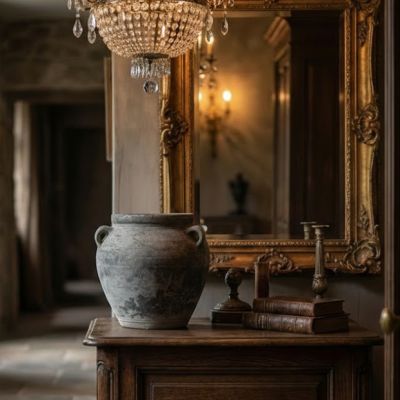 Vintage Terracotta Chinese Water Pot Vase