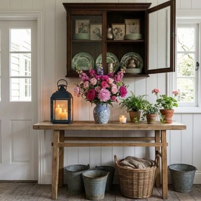 Vintage Village Console 72 Inch