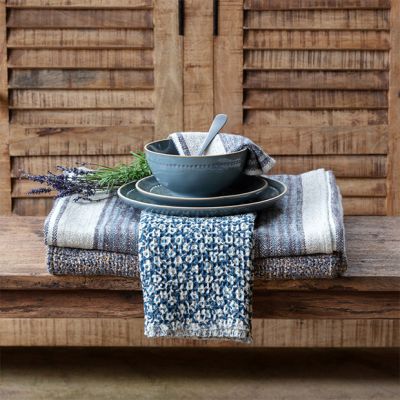 Waffle Knit Cornflower Floral Dish Towel