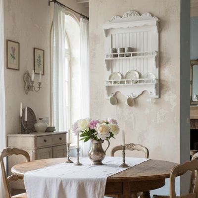 Wall Mount Dish Display Rack With Hooks