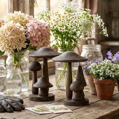 Warm Woodland Mushroom Figure Set of 2