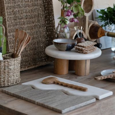 Wavy Marble Dual Cheese and Cutting Board